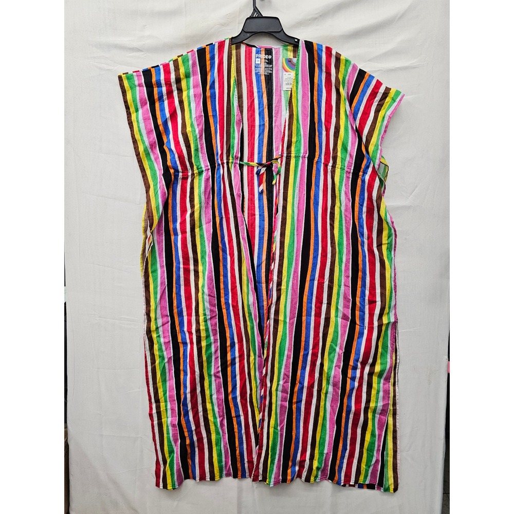 Target Pride Womens Rainbow Kaftan Cover Up Multicolor Cotton Size Small/Medium